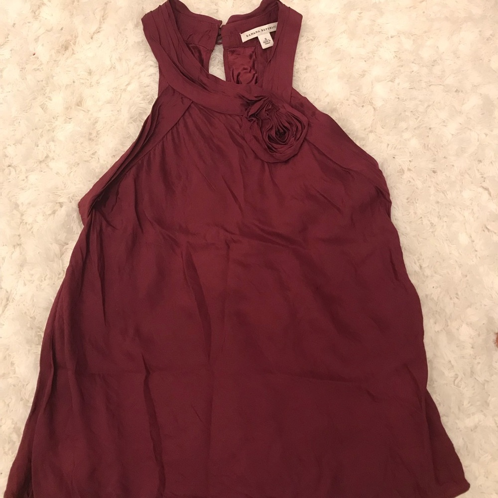 100% silk banana republic tank